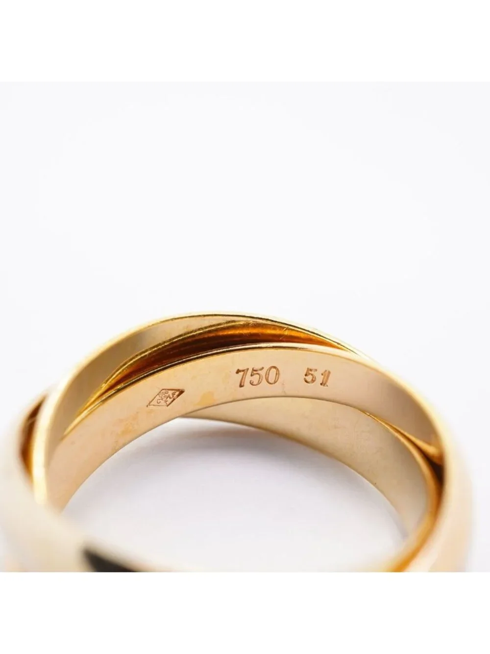 Cartier Ring Trinity Classic Model 18k Yellow Gold 18k White Pink